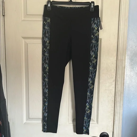 NWT J. Jill pure Jill fit Santorini leggings black texture print size XS - Picture 1 of 5